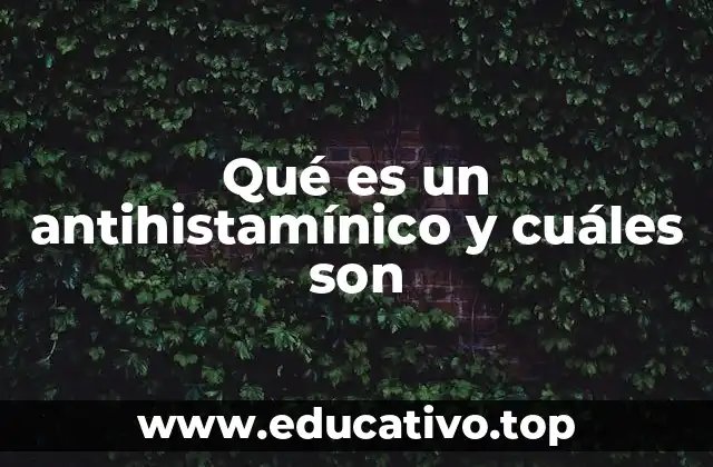 Qué es un antihistamínico y cuáles son