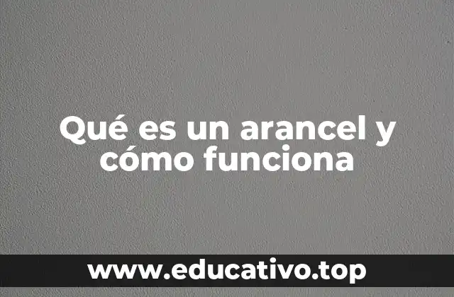 Qué es un arancel y cómo funciona