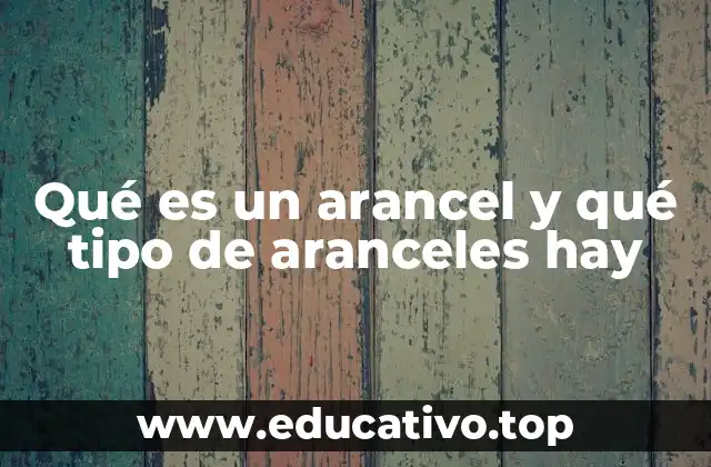 Qué es un arancel y qué tipo de aranceles hay