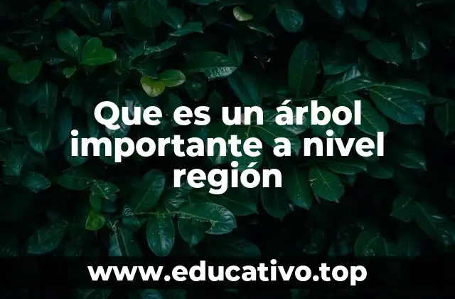 Que es un árbol importante a nivel región