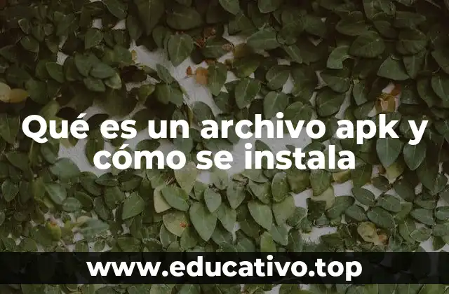 Qué es un archivo apk y cómo se instala
