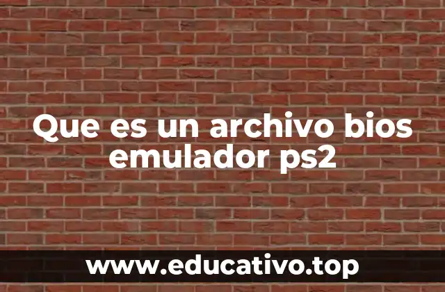 Que es un archivo bios emulador ps2