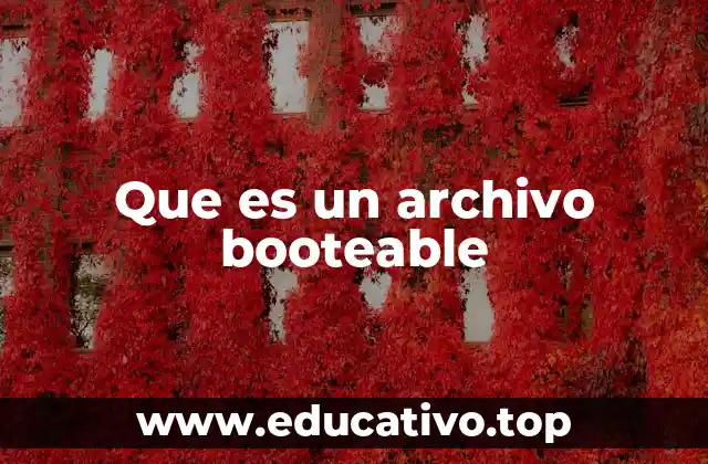 Que es un archivo booteable