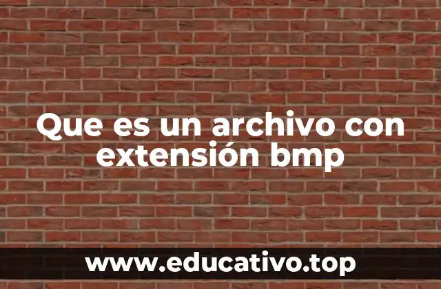 Que es un archivo con extensión bmp