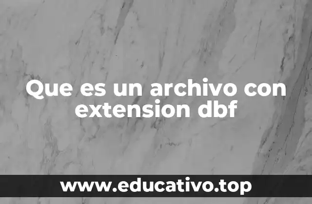 Que es un archivo con extension dbf