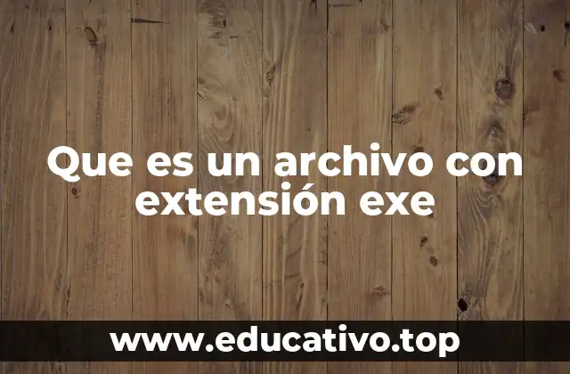 Que es un archivo con extensión exe