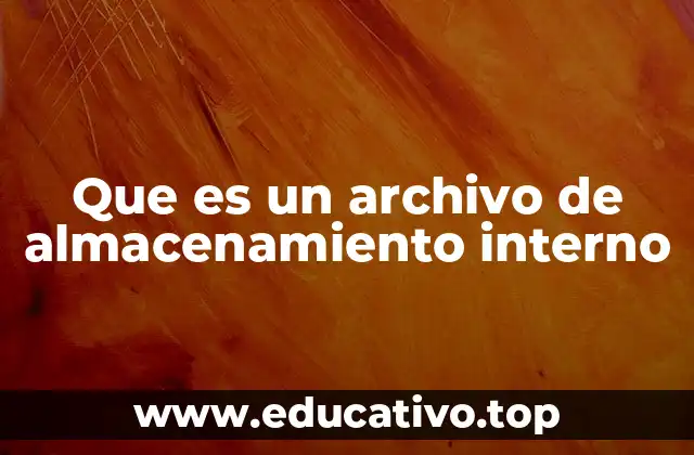 Que es un archivo de almacenamiento interno