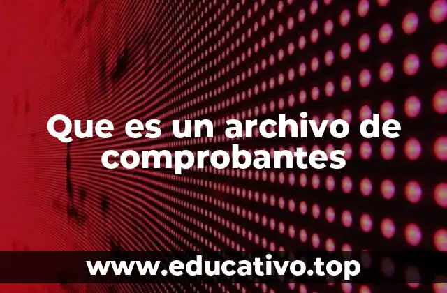 Que es un archivo de comprobantes