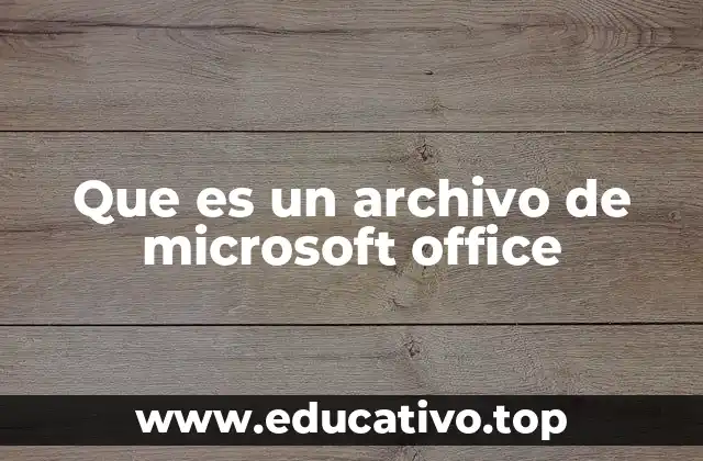 Que es un archivo de microsoft office