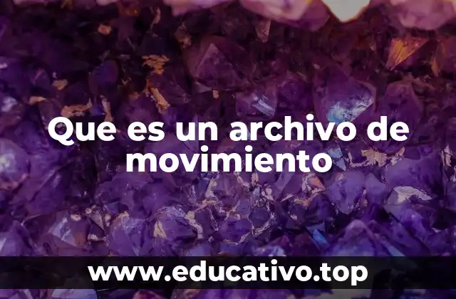 Que es un archivo de movimiento