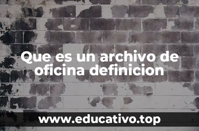 Que es un archivo de oficina definicion