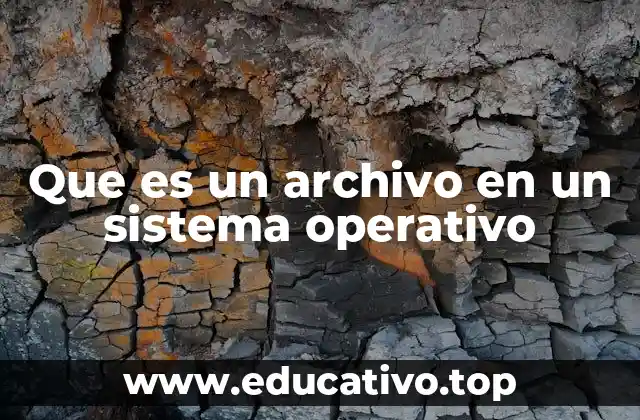 Que es un archivo en un sistema operativo