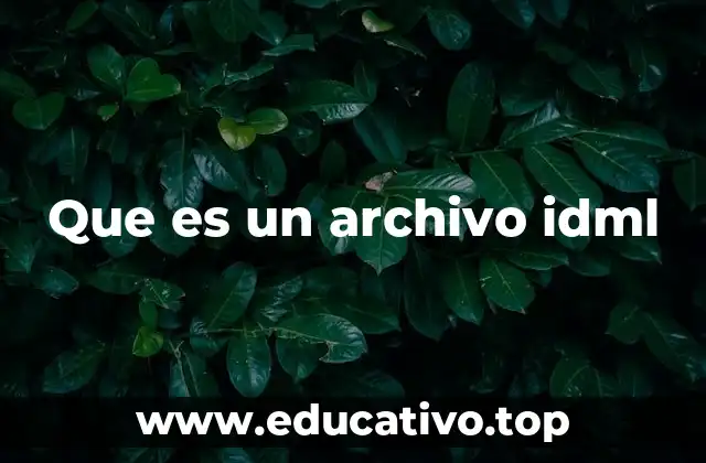 Que es un archivo idml