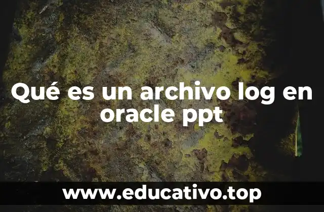 Qué es un archivo log en oracle ppt