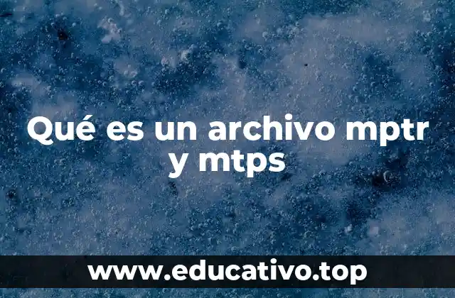 Qué es un archivo mptr y mtps