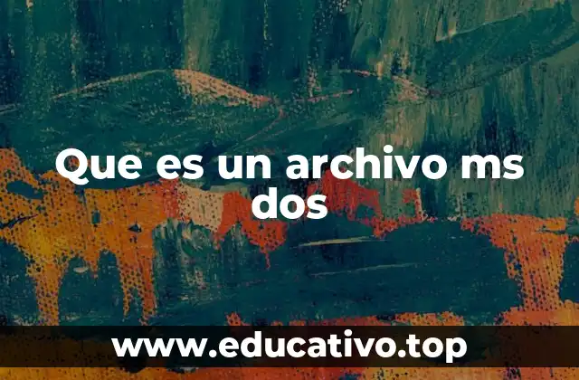 Que es un archivo ms dos