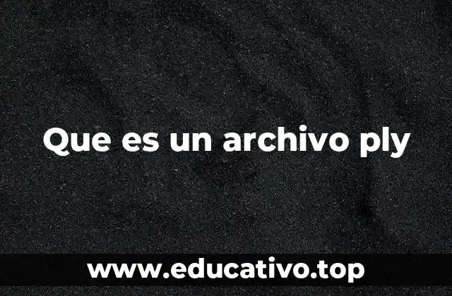 Que es un archivo ply