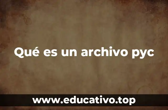 Qué es un archivo pyc