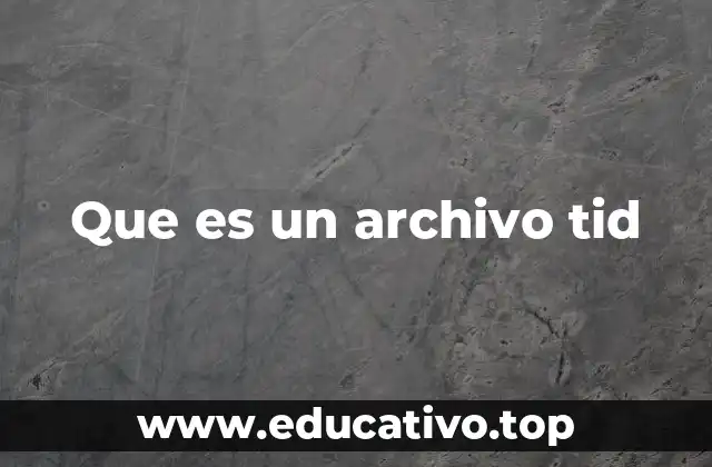 Que es un archivo tid