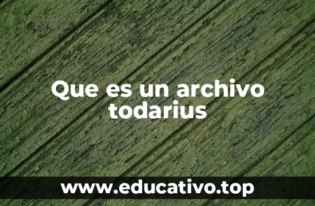 Que es un archivo todarius