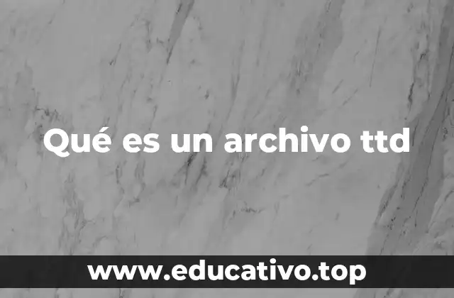 Qué es un archivo ttd