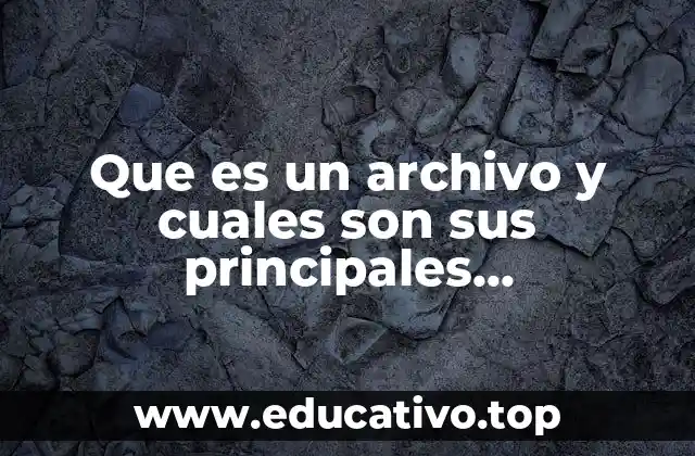 Que es un archivo y cuales son sus principales caracteristicas