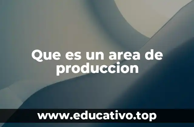 Que es un area de produccion