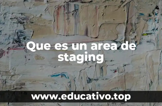 Que es un area de staging