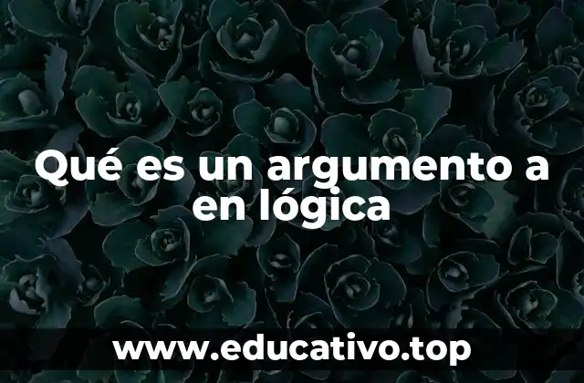 Qué es un argumento a en lógica