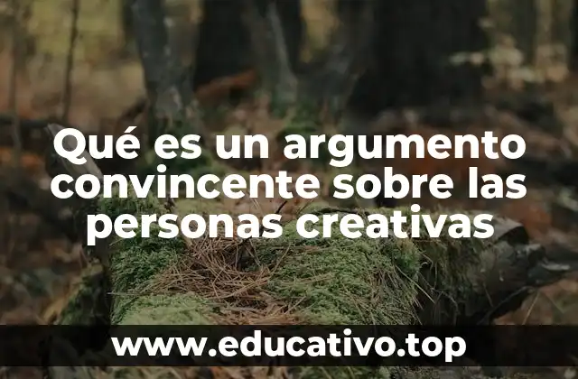 Qué es un argumento convincente sobre las personas creativas