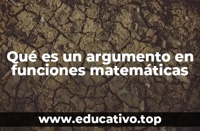 Qué es un argumento en funciones matemáticas