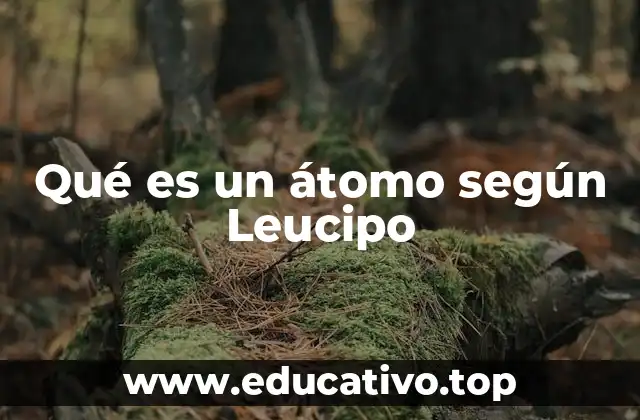 Qué es un átomo según Leucipo
