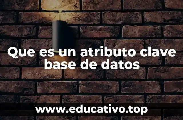 Que es un atributo clave base de datos