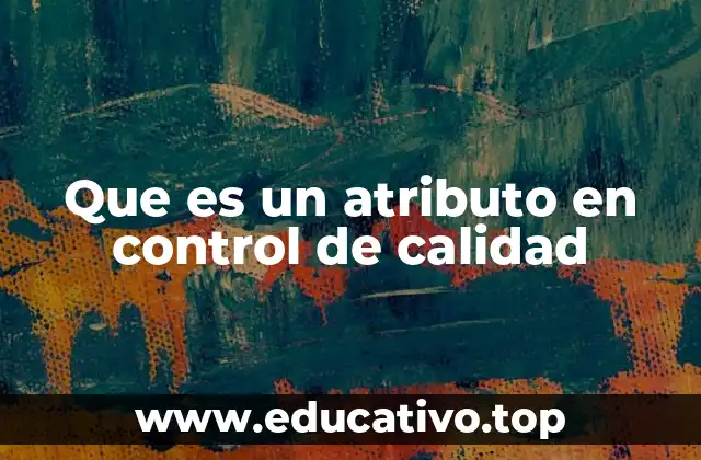 Que es un atributo en control de calidad