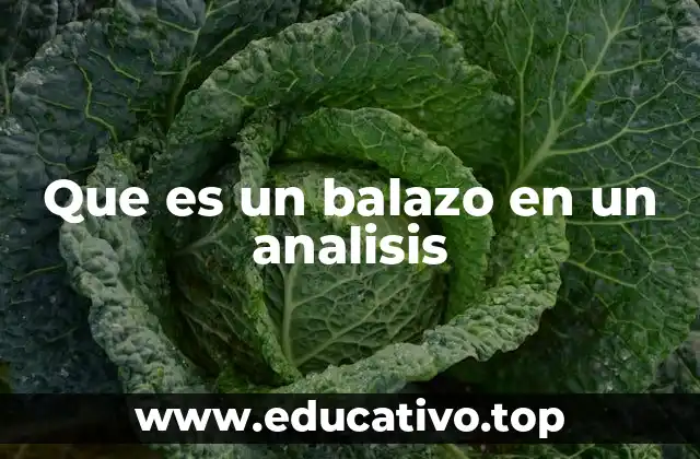 Que es un balazo en un analisis