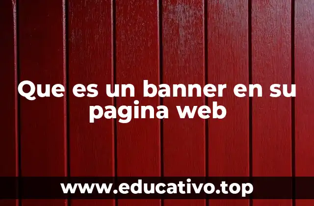 Que es un banner en su pagina web