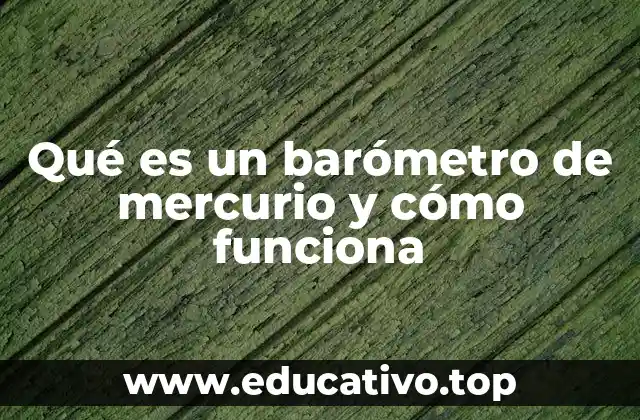 Qué es un barómetro de mercurio y cómo funciona