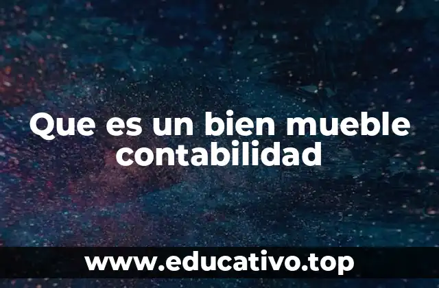 Que es un bien mueble contabilidad
