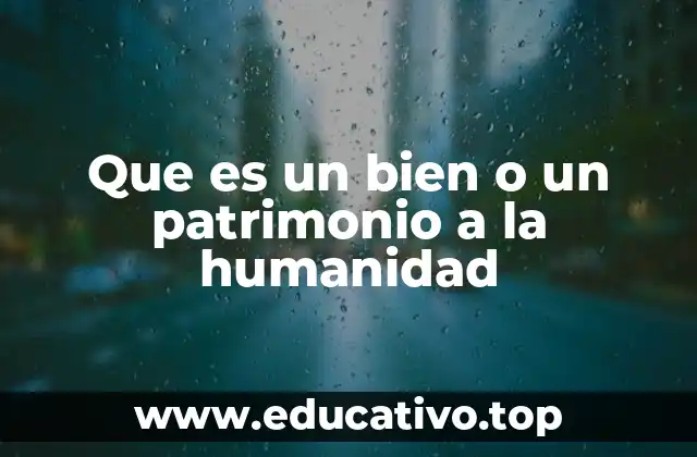 La importancia de reconocer los bienes y patrimonios de la humanidad