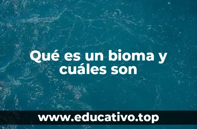 Qué es un bioma y cuáles son