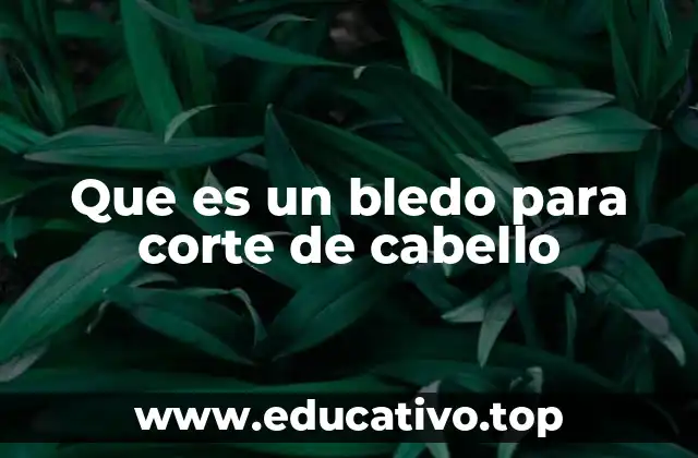 Que es un bledo para corte de cabello