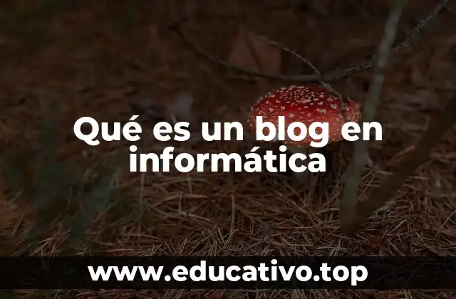 Qué es un blog en informática