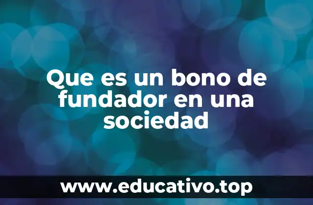 El rol del bono de fundador en la estructura de una sociedad