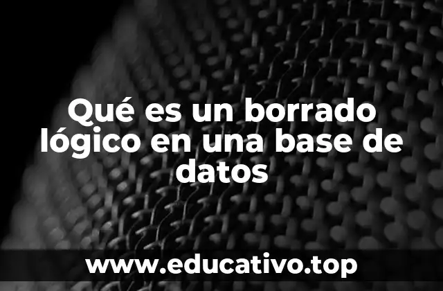 Qué es un borrado lógico en una base de datos