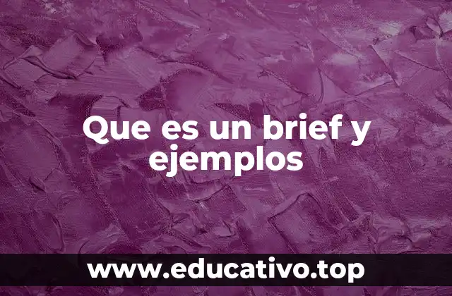 Que es un brief y ejemplos