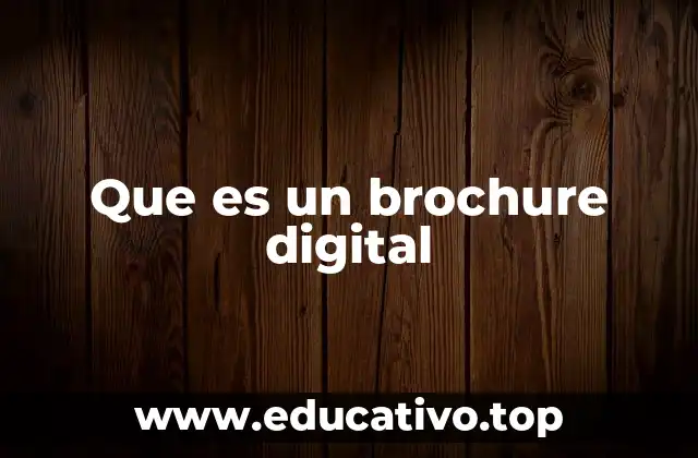 Que es un brochure digital