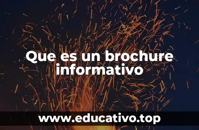 Que es un brochure informativo