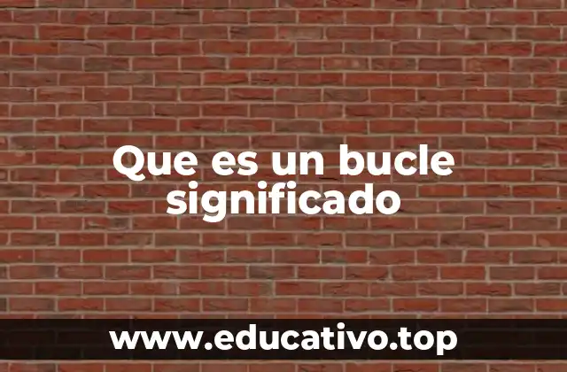 Que es un bucle significado