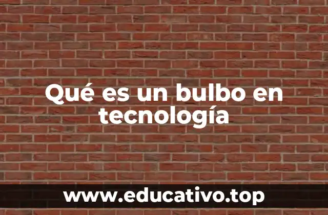 Qué es un bulbo en tecnología