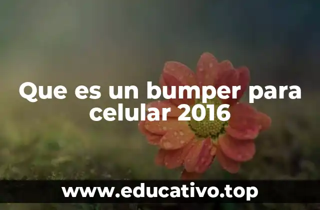 Que es un bumper para celular 2016